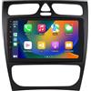 Happiq Autoradio - Per Mercedes-Benz Classe C e Classe CLK (W203, W209, S203, A209, W168) - Sistemi intelligenti con CarPlay, Android Auto e GPS - Sistema multimediale