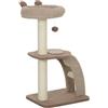 OEM Rampa per animali domestici, 88 cm di altezza, con superficie in sisal, sfera sospesa, ampia piattaforma, scala, colore marrone