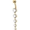 NovaNavel Piercing ombelico amore scintillante bianco in oro