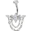 NovaNavel Piercing ombelico venere bianco in argento