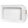LETGO Trousse trasparenti per il trucco, approvate dalla TSA, con cerniera, organizer trasparente per trucchi da viaggio, borse trasparenti per cosmetici per donne e uomini (C-beige)