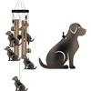 xxschy Campanelli a vento per cani da giardino, decorazione per interni ed esterni, con 4 tubi, 4 campane, 5 cani, scacciapensieri romantico per cani, per casa, regali per mamma, balcone, albero, festival,