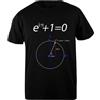 Udaytee Euler's Identity Mathematical Constant T-Shirt Basic da Uomo Nera in Cotone