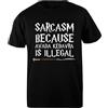 Udaytee Sarcasmo perché Avada Kedavra È Illegale T-Shirt Basic da Uomo Nera in Cotone