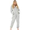 Autumn Faith Tutto in uno Set di Pigiama, Sherpa Grigio, L Abbigliamento da Notte da Donna