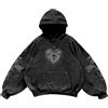 Zanisouta Felpa da uomo medievale, stile gotico, Y2K, streetwear, vintage, con stampa a teschio, casual, con cappuccio, a maniche lunghe, stile retrò, per Halloween, comodo vestito oversize, 4XL