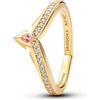 Pandora Anello da Donna Disney Principessa Aurora Tiara Oro 164334C01, 56/17,8, Argento Sterling, Zirconia cubica