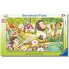 Ravensburger - Puzzle: Abitanti Del Giardino | Puzzle Bambini 3 Anni | 15 Pezzi | Animali Nella Foresta | Regalo Bambino 3 Anni | Rompicapo Bambini
