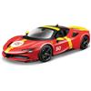 Burago BBURAGO Ferrari SF90 Stradale Livrea Le Mans Scala 1:18, Replica Diecast con Aperture Cofano e Bagagliaio, Ruote Ammortizzate, Licenza Ferrari, Età 3+