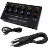 No AU- Espansore per Microfono A Condensatore 5 Canali 6,5 mm Mixer per Microf3703