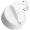 Your Day Mate Copripresa, 2 pezzi, bianco, in silicone, protezione della presa contro gli spruzzi d'acqua e la polvere, copertura per presa Schuko tipo E Francia, tappo per le aperture dell'avvolgicavo