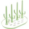 Vicloon Rastrelliere Asciuga Biberon, Bottiglia Stendino con Puntoni e Vassoio Antigoccia Rimovibili, Asciuga Biberon in Materiale PP Sicuro, Scola Biberon Senza BPA, Stendino per Biberon (Verde)