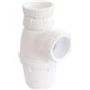 SOMATHERM FOR YOU - BB418 - sifone del lavandino NF regolabile - plastica bianca - Altezza regolabile 132-188 mm - Arrivo 33/42-33/42 uscita con American attaccato al tubo 32