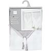 Douceur d'Intérieur 1620387 - Doppia tenda in voile con pompon, 60x120 cm, colore: Bianco/Grigio