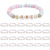 Mikovivi 24pz Braccialetti Ballo Argilla Polimerica, Braccialetti Elastici con Perline Ballo Ideali Come Gioielli Ballerina Donne Regali e Bomboniere per Compleanni Spettacoli Danza Premi Gare