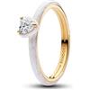 PANDORA Anello da donna color oro bianco chakra cuore 163088C01, 62/19,7, Argento sterling, Zirconie sintetico