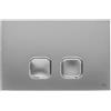 OLI Placca di Comando Plain Dual Cromo Satinato per Cassette WC ad Incasso OLI - OL0070828 Cromo Satinato
