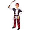 amscan 9910094 - Costume da pirata per Halloween, età 2 - 3 anni, colore: nero, rosso