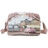 YNOT Borsa a Tracolla YES440S6 Paris en Rose, PVC, 26 x 19 x 8 cm, Stile Casual Sportivo, Chiusura con Cerniera