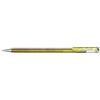 Pentel K110 Dual Metallic Hybrid Dual Metallic Gel Roller, Glitzer Gel, 1 pezzi, 2 diversi colori, effetto Viva/carta rosse 0,5mm gold