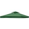 Snugawarm Copertura di ricambio per gazebo da esterno, 3 x 3 m, a doppio livello, ventilata, in poliestere 300D, resistente ai raggi UV, con tasche angolari, beige (verde)
