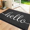 BeneathYourFeet Zerbino (76,2 x 44,5 cm, nero), resistente tappetino di benvenuto a basso profilo, zerbino per interni ed esterni, tappeto antiscivolo per ingresso, patio, aree ad alto traffico