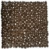MSV - Tappetino doccia Pebble - PVC 100% senza ftalati - 53 x 53 cm - Cioccolato - Superficie antiscivolo per sicurezza e comfort - Design rispettoso della salute
