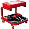 BIG RED Torin TR6300 - Sgabello Seggiolino Per Officina Meccanico con 4 Ruote e Ripiano Porta Attrezzi