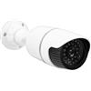 Naroote Telecamera di Sicurezza Fittizia con Luce LED Rossa Lampeggiante - Simulazione Realistica con 28 LED per Uso Interno Ed Esterno - Materiale ABS a Risparmio Energetico - Confezione 1