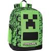 Franco Cosimo Panini MINECRAFT - Zaino Scuola Ufficiale Minecraft, con 2 Ampi Spazi Centrali, Tasca Frontale Sagomata, Tasche Laterali in Rete, Spallacci Regolabili Imbottiti, Retro e Fondo Termoformati, 32x43Hx23cm
