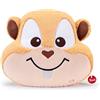Trudi Cuscino Castoro cuscini di peluche da arredo decorativi animali, regalo di compleanno | 34x37x9cm taglia M | Pillows | modello 28095