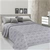 PENSIERI DELICATI Copriletto Matrimoniale 260 x 280 cm, Singolo 100% Cotone Pique, Ideale Come Arredo, Coperta Salva Letto 2 Piazze, Fantasia Olivia Grigio, 100% Made in Italy