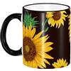 Generic Tazza Da Caffè 330ml, Grande Fiore Di Girasole Giapponese Tazza Colazione Con Manico Tazza Innamorati Donne Tazze Caffè, Per Fidanziati, Merenda, Colazione