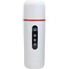 QOXEZY Bollitore elettrico da viaggio da 500 ml con display della temperatura in tempo reale, compatibile con prese USB da 5 V e prese di corrente da 12 V/24 V per auto (bianco)