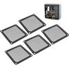 Jectse 5 Filtri a Rete Antipolvere per Custodia PC, 80x80mm / 3,1x3,1'' Copertura Filtro Antipolvere in Nylon, Cornice Magnetica Ventola di Raffreddamento per Computer Griglia
