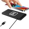 VOBOR Tappetino di ricarica rapida, Qi da 15 W, stazione di ricarica induttiva antiscivolo, supporto per cellulare, caricatore universale senza fili per auto, caricatore wireless per Samsung (USB 30