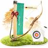 Set Di Arco E Frecce in Legno per Bambini Con 12 Frecce, Faretra, Borsa per Il T