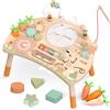 Hewaurorion Tavolo Multiattivita Bambini Giochi Montessori 1 2 3 Anno, 9in1 Tavolino Bamb...