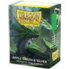 Dragon Shield Manicotti Opachi Dual Standard Verde Mela/Argento 100ct 63x88mm