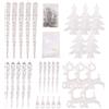SODIAL Albero di Natale Trasparente In Acrilico Ghiacciolo Ornamenti Ghi2294