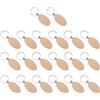 SODIAL 20Pcs nel Legno Bianco nel Legno DIY Tag Chiave4051