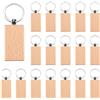 SODIAL 20Pcs nel Legno Bianco nel Legno DIY Tag Chiave4051