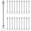 SODIAL 20 Pezzi con Perline In Metallo Argentato Forniture6693