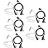 SODIAL 5X 2 Pin PTT MIC Auricolare Covert Acoustic Tube Auricolare In-Ear per TYT8145