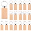 SODIAL 20Pcs nel Legno Bianco nel Legno DIY Tag Chiave7700