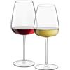 Bormioli Luigi Talismano Set Calici Vino Rosso e Vino Bianco in Vetro - Set 8 Pezzi