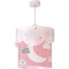 Dalber Moon - Lampada da soffitto per bambini, motivo: luna e stelle, 60 W, colore: rosa