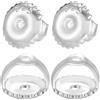 Beebeecraft 1 Scatola da 30 Pezzi di Chiusure per Orecchini A Vite 925 Chiusure per Orecchini A Vite in Ottone Placcato Argento Sterling Adatte per Perni Filettati da 0.7mm con Diamanti