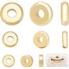 Beebeecraft 150 pz/scatola 3/4/6 mm perline distanziali rotonde piatte disco placcato oro 18 carati gioielli sciolti che fanno perline per braccialetti fai da te orecchini collana