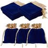 Beebeecraft 20 pz Sacchetti Velluto Blu 10x12cm con Coulisse